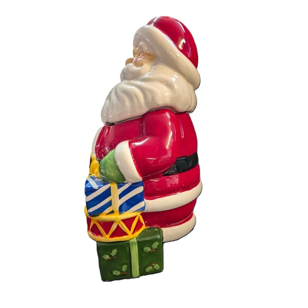 Christmas Santa Claus Cookie Jar 11.75